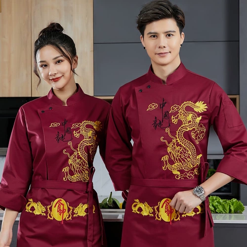 High -End Hotel Chef Service Long -sleaded дышащий мужской ресторан