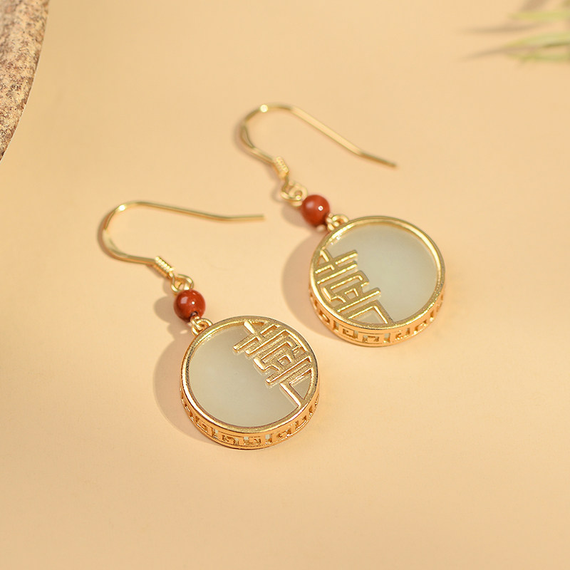 Shuangxi Linmento and Tian Yushi Ears Pendant Female Pure Silver Ear Rings Small Crowdclass Superior Ear Accessories 2021 New Tide Ear Needles