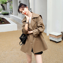 SNICYKER Card Its Color Short Wind Cloisters Women 2022 Spring and Autumn Season New Korean version Loose Milk Ensemble Wearing A Hitch Coat