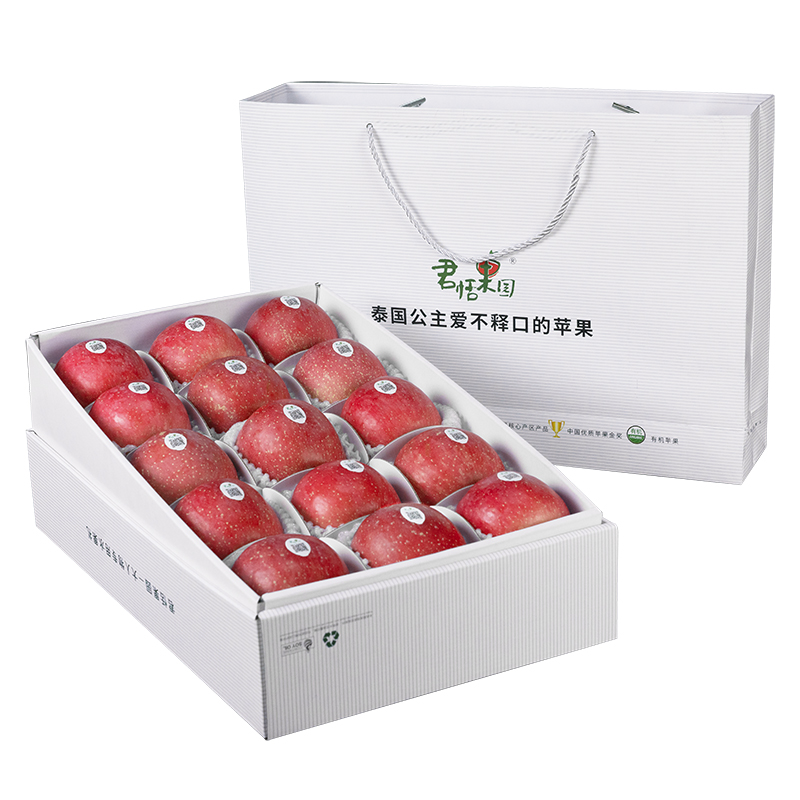 Juntian Orchard Shandong Yantai Red Fuji Apple Fresh Fruit Gift Welfare Gift Box 87#15pcs
