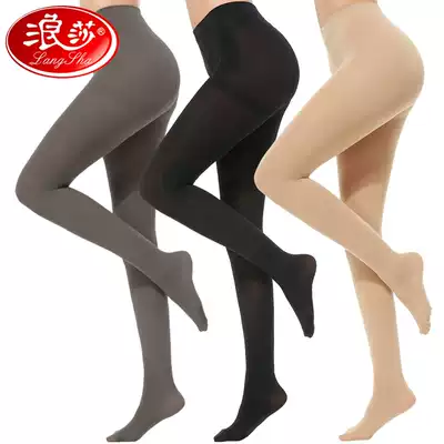 Stockings women's spring and autumn thin anti-hook silk flesh color plus velvet black sexy inner tights long tube light leg tights women