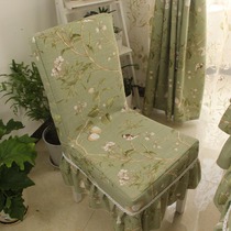 Household one-piece chair cover Pastoral chair cover Cushion set European simple modern dining chair package cloth can be customized