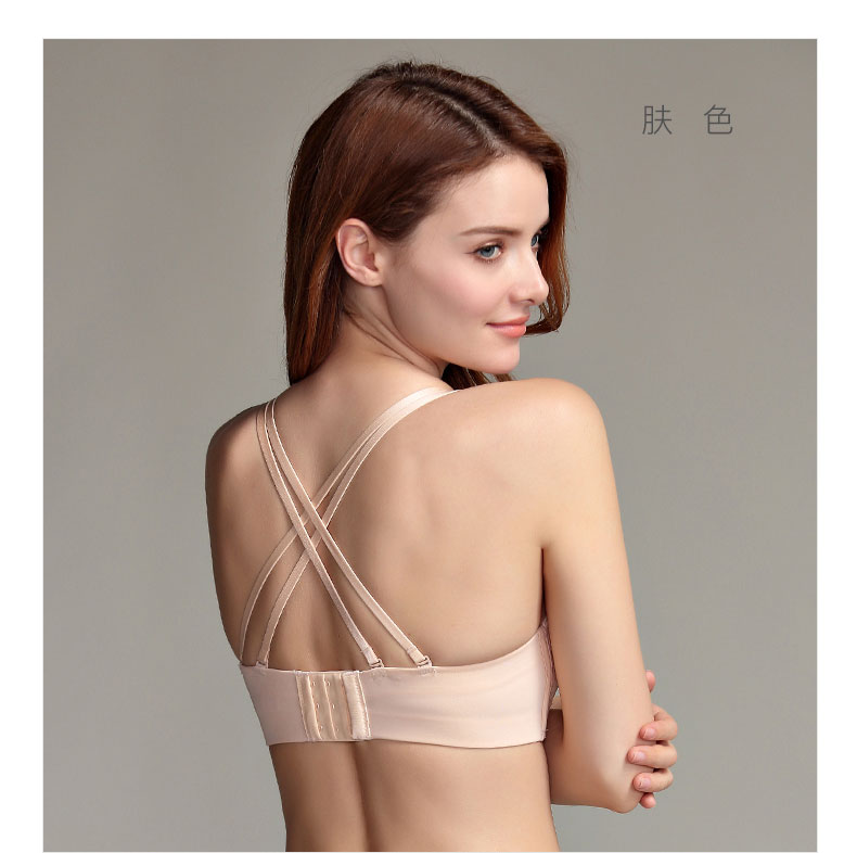 Strapless bra thu thập vô hình vẻ đẹp trở lại không trượt trên ống top đồ lót nữ không có vòng thép chống thắp sáng bọc ngực mùa hè