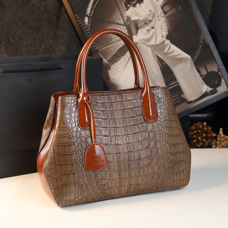 Menglinkai Womens Leather Purse Crocodile Pattern Tote Satchel Messenger Bags