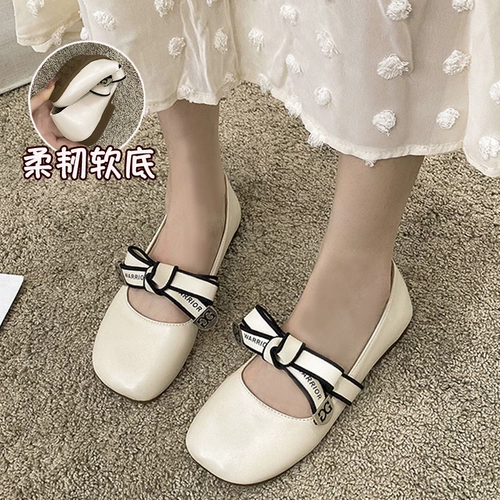 Туфли для кожаной обуви, летняя универсальная обувь на плоской подошве, мягкая подошва, сезон 2021