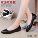 Soft sole formal professional work shoes thick heel single shoes medium high heels 2024 spring new leather shoes stewardess women's shoes