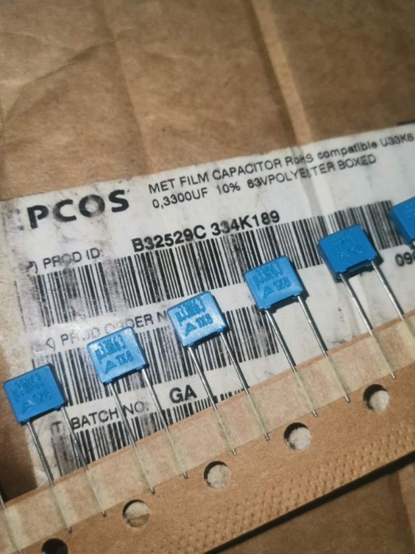 B32529C334K ​​63V0 33UF 330NF EPCOS film capacitor P5