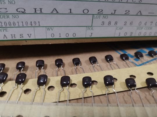 AHSV 100V102 1000PF Japan NISSEI NIS NISSEI NISSEI NISSEI black patent leather audio film capacitor