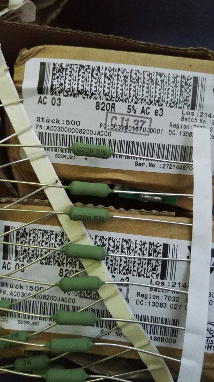 US VISHAY 3W 820R 820 Euro AC03 winding fever resistor