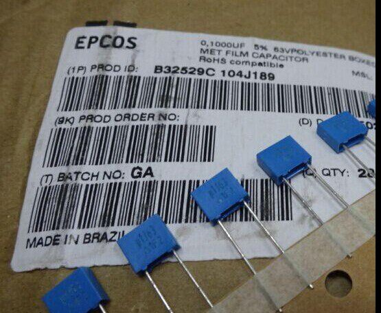 EPCOS Siemens B32529 imported film capacitor 0 1uf 100nf 104 63V p5 100V