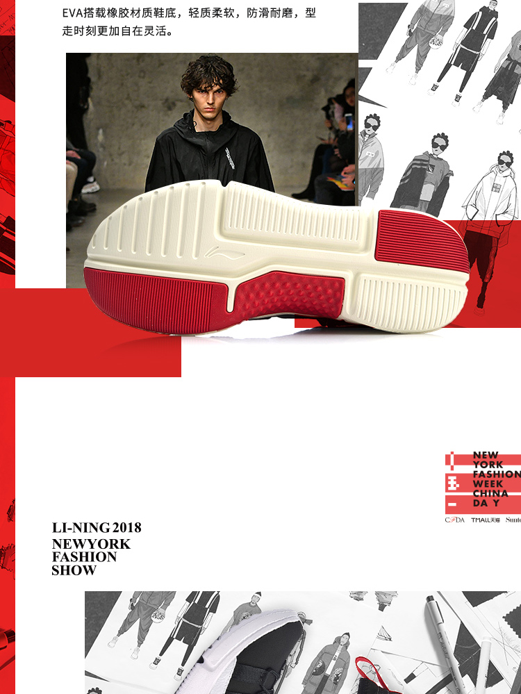 Giày nam Li Ning Wudao 2018 mới New York Fashion Week 2.0 WS giày thể thao bóng rổ giản dị AGBN023 giày lười thể thao nam