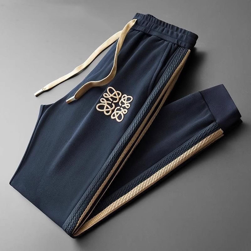Mk Casual Pants for Men 2026 New Spring and Autumn High-End Spliced Webbing Embroidery Men's Loose Jogger Sweatpants