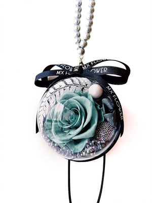 Double-sided eternal float trailer interior mirror high-end car shake the goddess net red crystal ball car pendant