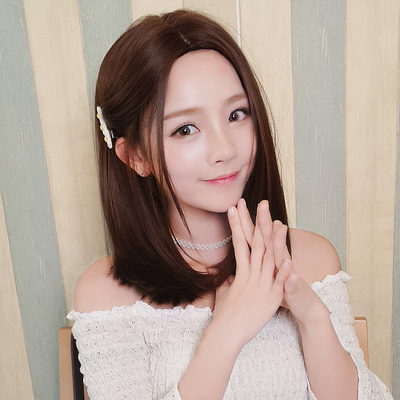 Wig Female Long Straight Hair Long Hair Black Natural Realistic