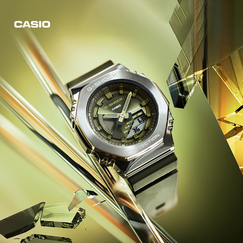 Celebrity-Inspired Casio Flagship Store Gm-S2100 Octagonal Sports Watch for Women G-Shock
