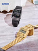 [New Year's Gift] Casio official store Retro Small Gold Watch Fashion Square Watch Men's Casio Official