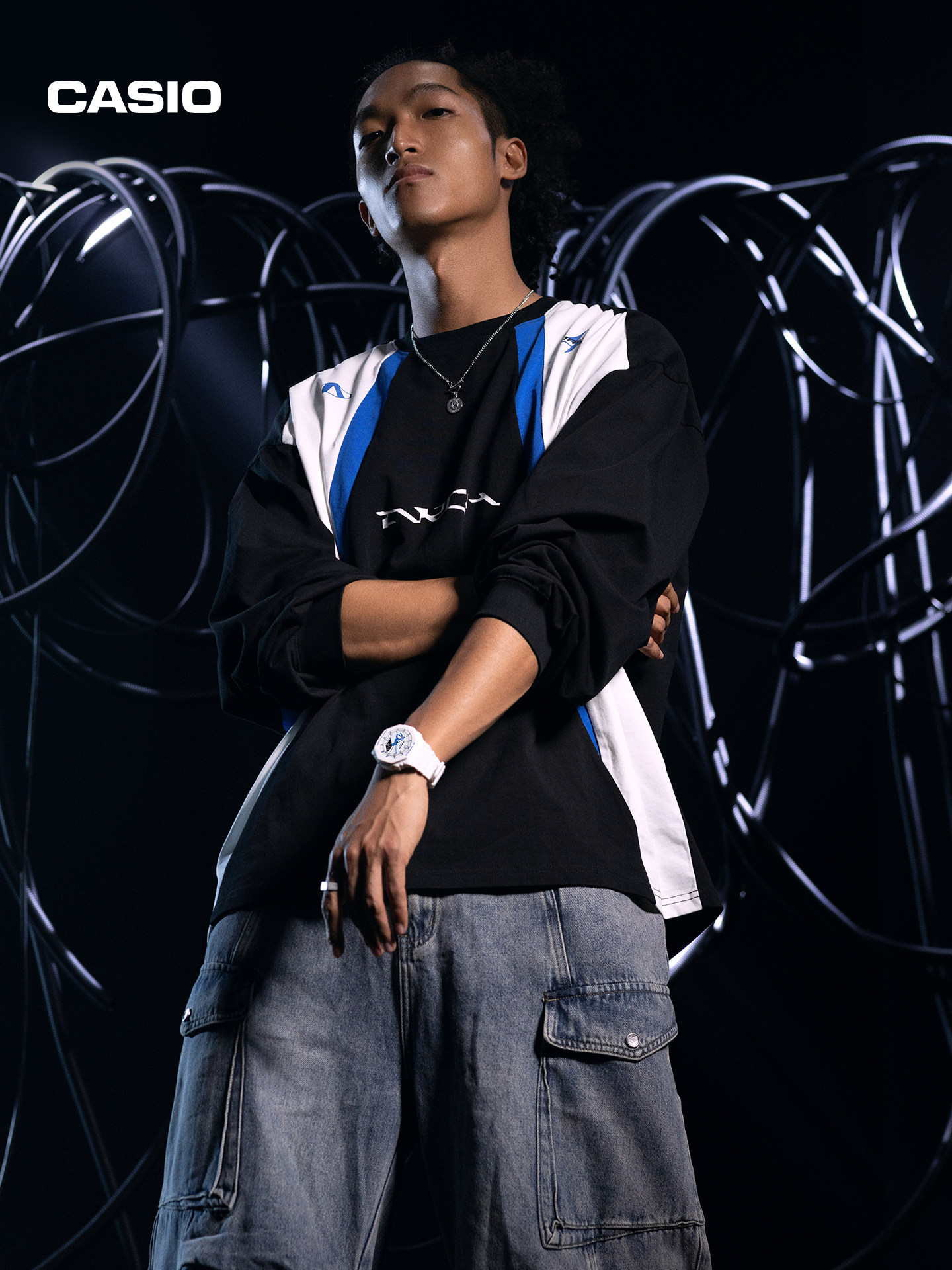 [New Year's Gift] Casio Official official store Dark Night Fluorescent Second Edition Octagonal Watch for Men G-Shock