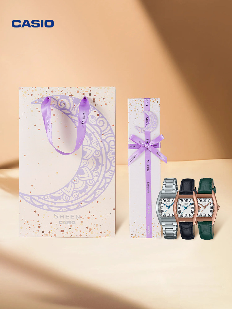 [New Year's Gift] Casio official store She-4564 Small Barrel Series Elegant and Fashionable Watch Sheen