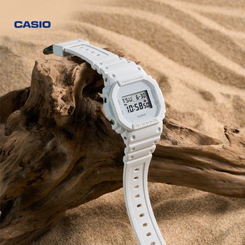 Casio Official Flagship Store Dw-5600Ww Small Square White Watch Shockproof Sports Watch for Men and Women G-Shock