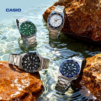 Casio Official Flagship Store Mtd-135D Diver Retro Fashion Analog Sports Watch for Men Casio