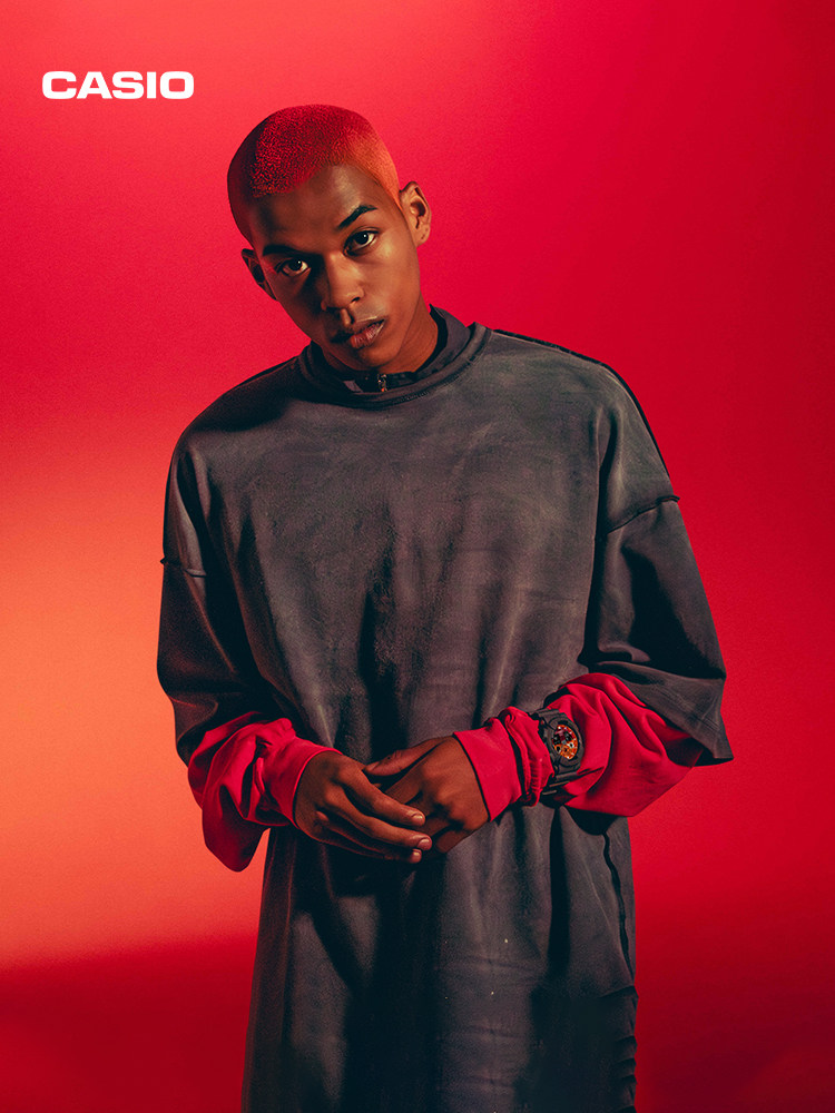 Casio Official Flagship Store Flame Inside Trendy Sports Shock-Resistant Colorful Dial Watch G-Shock