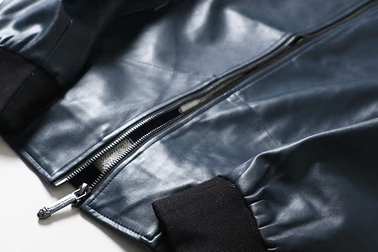 D1356 có kết cấu da. Áo khoác da nam chất lượng cao IPU thiết kế tối giản. Áo khoác da nam mỏng phù hợp. áo khoác đẹp nam