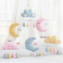 ins childrens room sky hanging clouds star Moon wall decoration corridor baby room hanging girl heart