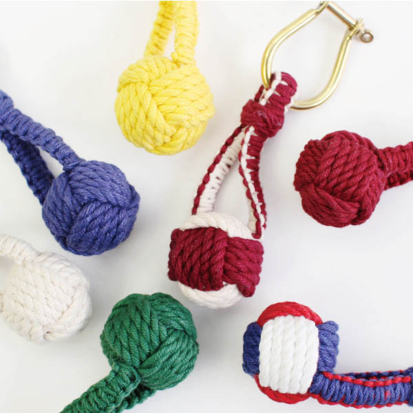 Japan retro brass wool thread ball key ring monkey knot key ring-Taobao