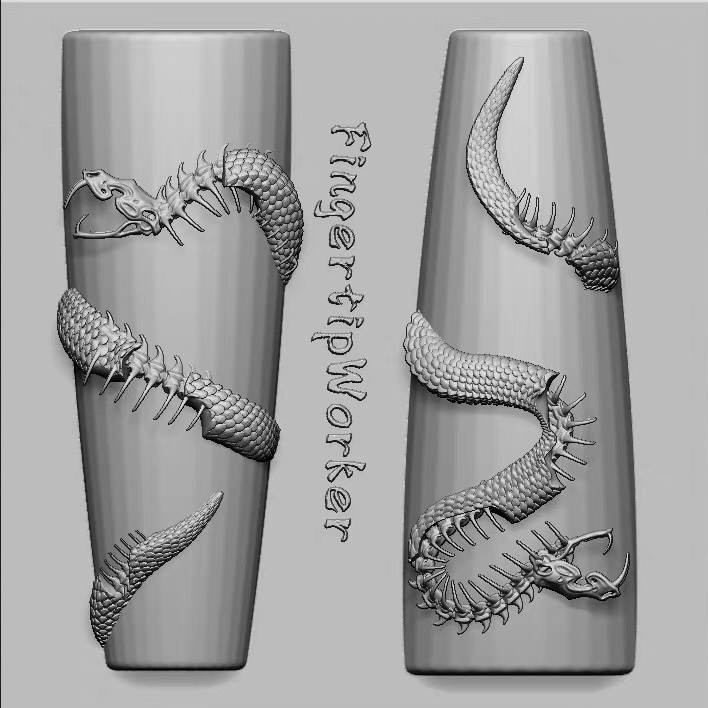 【Fingertipworker】Original Niche Dark Nail Art Snake Bone Mold