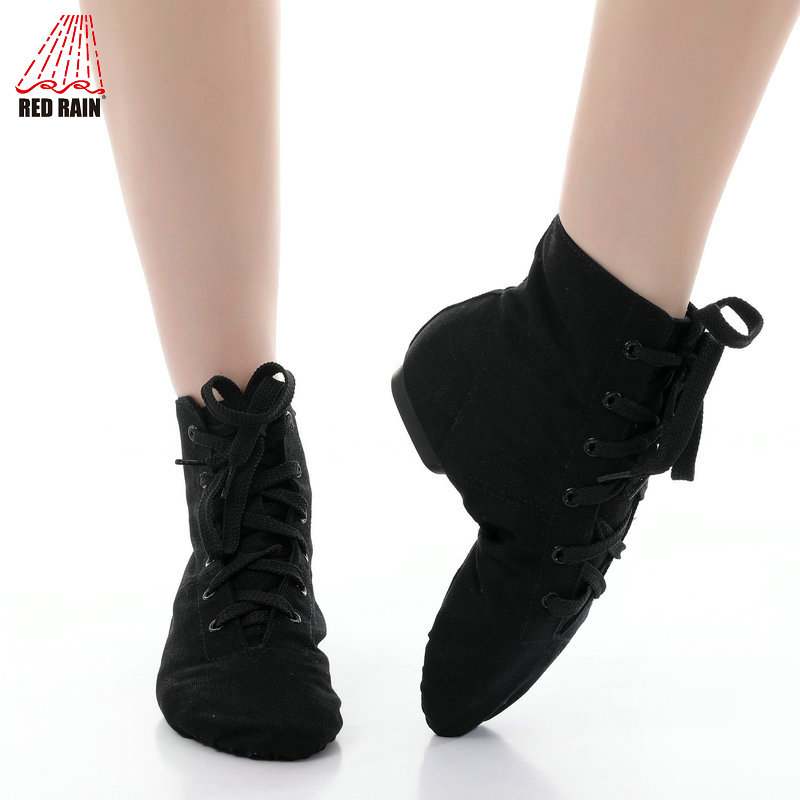 Red Rain Dance Shoes Boots Cloth Jazz Boots Modern Dance Shoes Gymnastics Shoes High Cylinder Black Men And Women Dancing Shoes