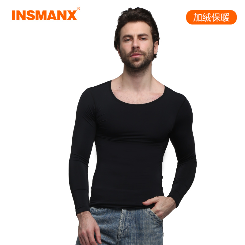 INSMANX men's body-shaping long-sleeved plus velvet autumn and winter warm corset underwear belly corset waist corset body shaping arm new