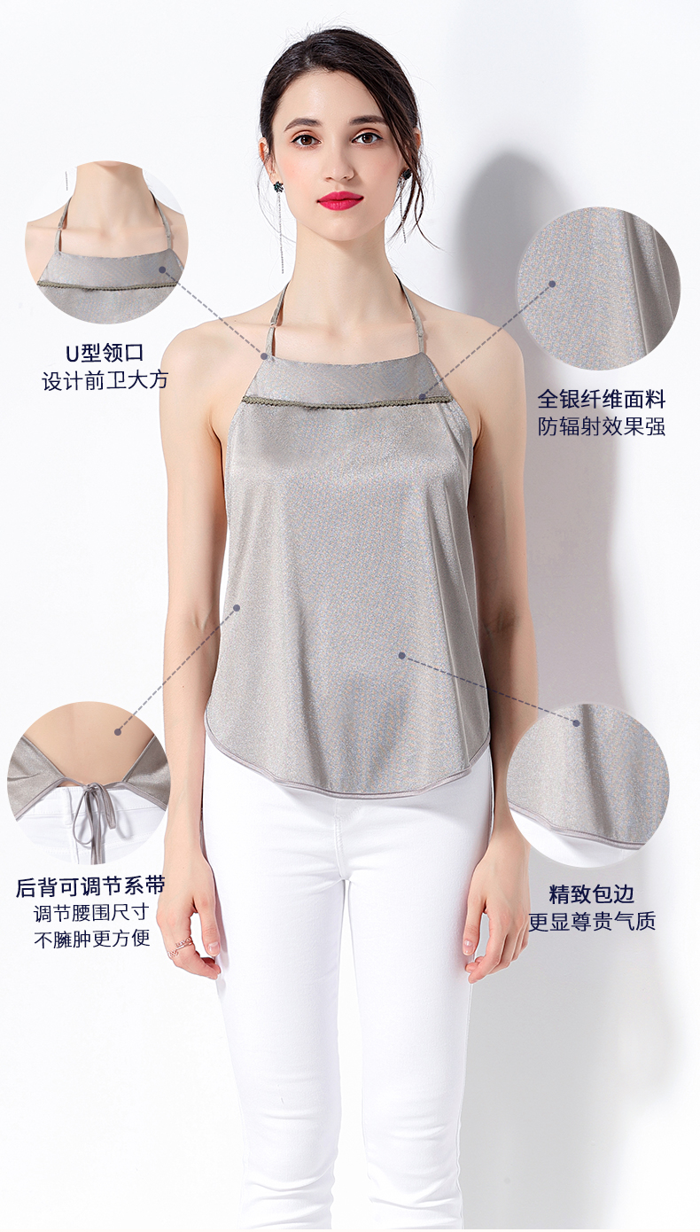 Youjia phụ nữ mang thai phóng xạ phù hợp với thai sản váy chính hãng chống bức xạ tạp dề tạp dề sling sợi bạc đầy đủ kích thước lớn mặc shop quần áo bảo bệ bức xạ
