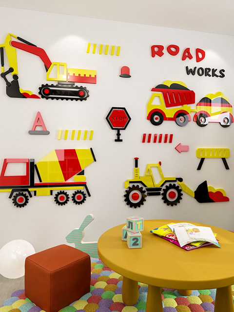 Baby Height Wall Sticker Measuring Ruler Acrylic 3D Stereo Kidsren's Room Layout Boy's Bedroom Wall Decoration