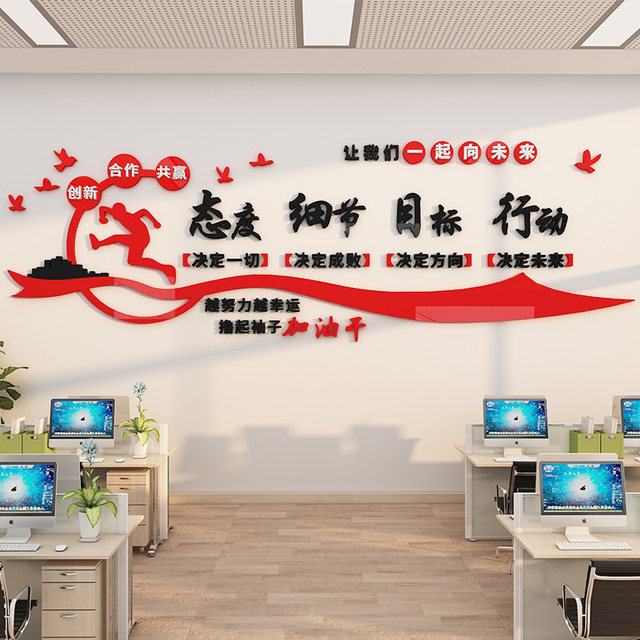 Company Corporate Culture Wall Stickers Employee Motivation Team Inspirational Slogans Office Atmosphere Layout Wall Decoration