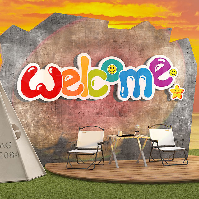 Welcome Wall Stickers Popular on Social Media for Milk Tea, Coffee Shops, Hot Pot Restaurants, and Creative Wall Decoration