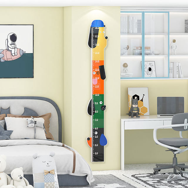 Children's Room Decoration Spongebob Cartoon Height Wall Sticker Painting 3D Stereo Boy Measuring Ruler Bedroom Decoration