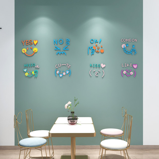 Funny Expression Fridge Magnets Tiktok Girly Room Decoration Wall Dormitory Bedroom Bedside Stickers Decorative Small Patterns