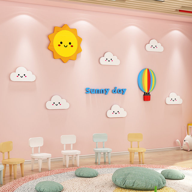 Cartoon Wall Stickers for Children's Room Decoration, Covering Holes and Flaws, Bedroom Bedside Background Wall Decoration