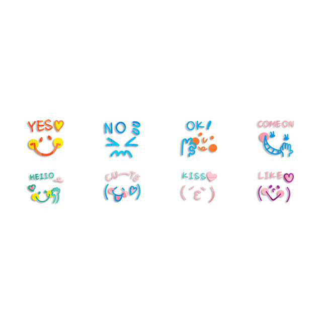 Funny Expression Fridge Magnets Tiktok Girly Room Decoration Wall Dormitory Bedroom Bedside Stickers Decorative Small Patterns