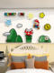 Super Mario Wall Decoration Children's Room Layout Bedroom Bedside Background Wall Three-Dimensional Wall Stickers
