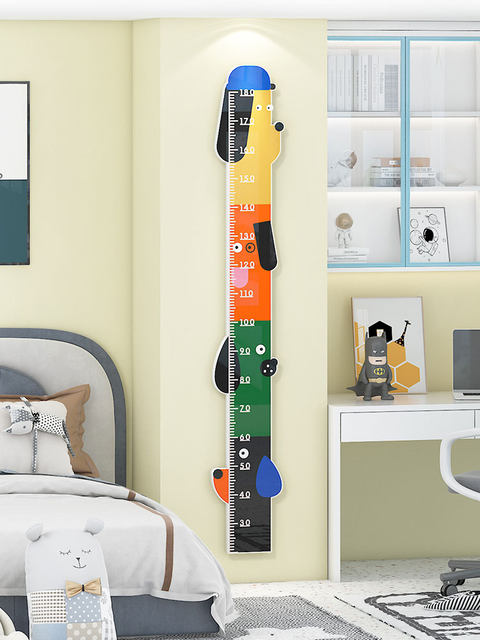Cartoon Animal Height Measuring Ruler Wall Sticker Kidsren's Room Layout Creative Baby Bedroom Bedside Wall Decoration Painting
