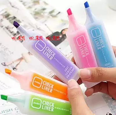 Korean stationery hobby 6261 large capacity candy color fluorescent pen frosted pen marker student prize