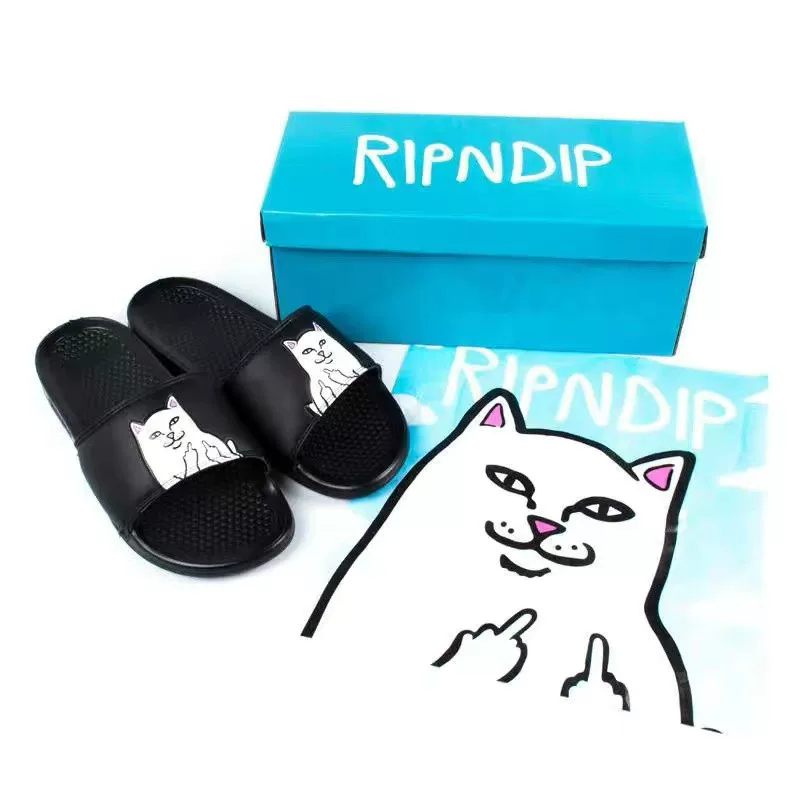 Суперба RIPNDIP Лорд Нермал Мидтайм Фингер Кэт Кэт тапочки тапочки пляж баня