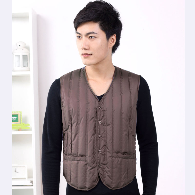 Down waistcoat waistcoat male light inner wearing warm and large size for a down jacket liner