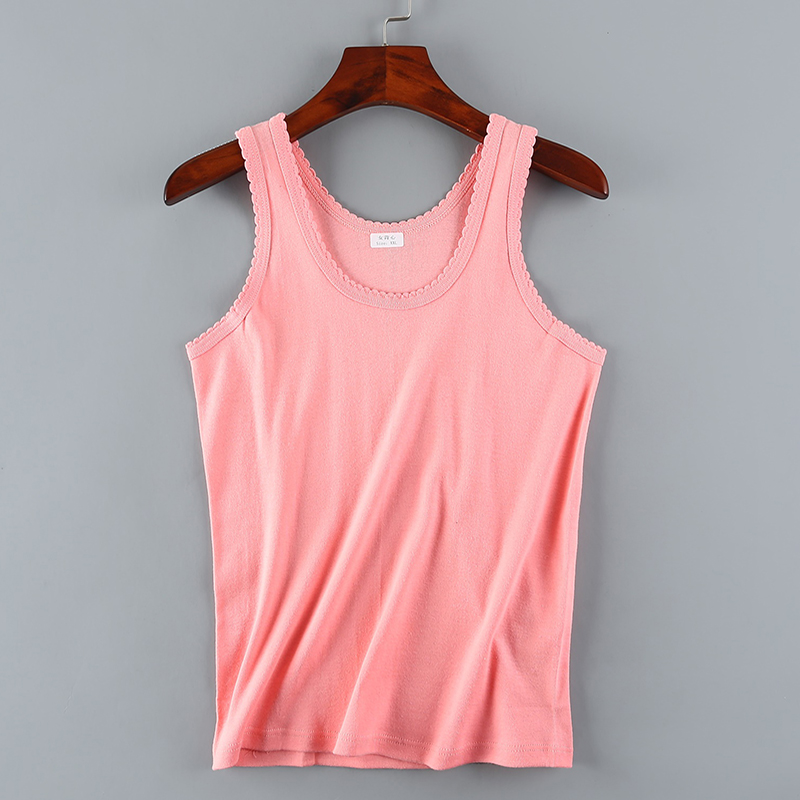 Áo cotton nữ chất liệu vest mỏng mùa hè kiểu dáng cổ điển có họa tiết cotton không tay màu áo mẹ chồng ao sat nach