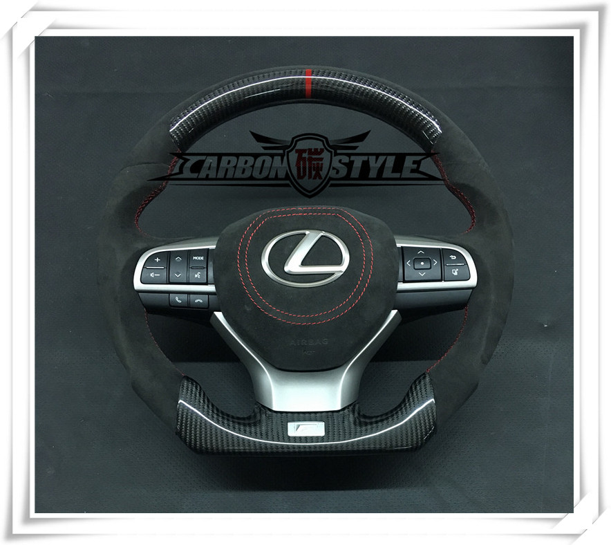 Customized for Lexus ES GS RX modified motion leather carbon fiber steering wheel assembly cap