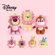 ຂອງແທ້ Disney Strawberry Bear Winnie the Pooh Pendant Winnie the Pooh Puff Donald Duck Qiqi School Bag Pendant Doll