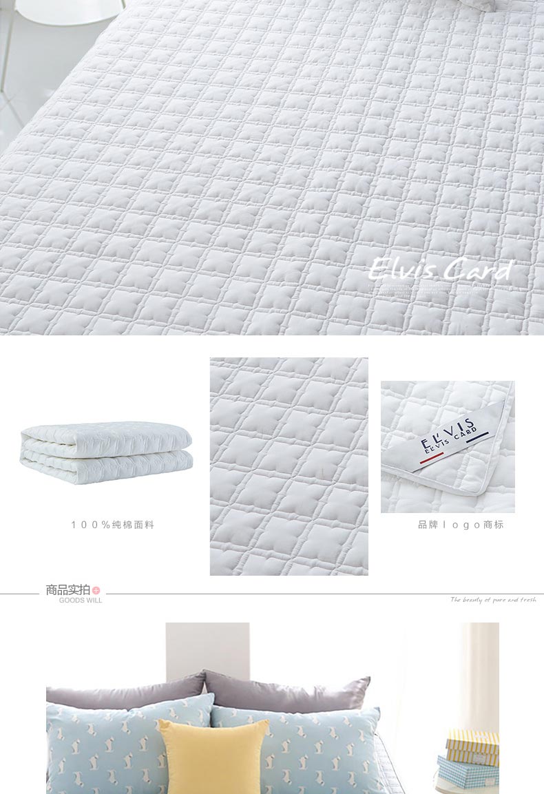 Kháng khuẩn mite bông giường, giường đơn bao gồm bông Simmons bảo vệ bao gồm nệm bao gồm quilted bao gồm tất cả có thể tháo rời