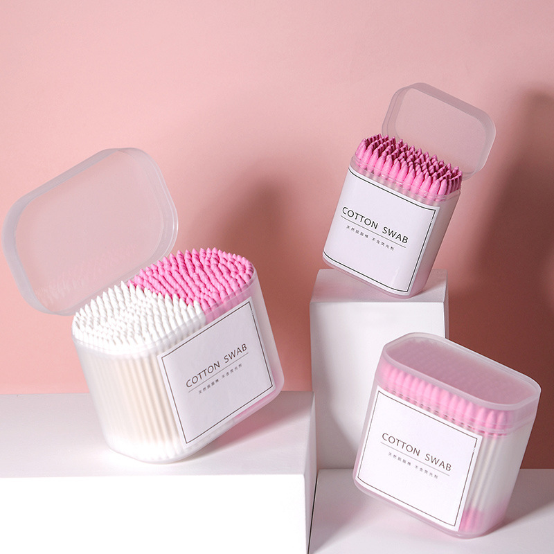 Disposable makeup cotton stick cotton stick Home box Round Head Tip Double Head Clean Tampon Cotton Wok Ears Cotton Stick
