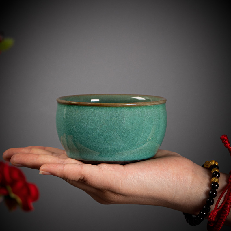 Ceramic master cup full hand-made Tire Tea Cup ceramic cup single cup kung fu tea set master pure hand-made tea